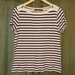 LAUREN-Ralph Lauren short sleeve striped shirt